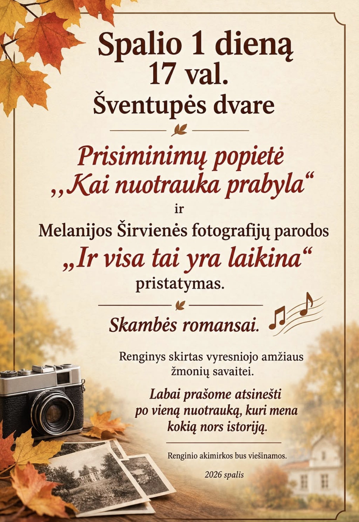 Prisiminimų popietė „Kai nuotrauka prabyla“